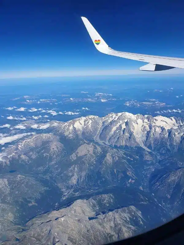 Blick aus dem Flugzeug